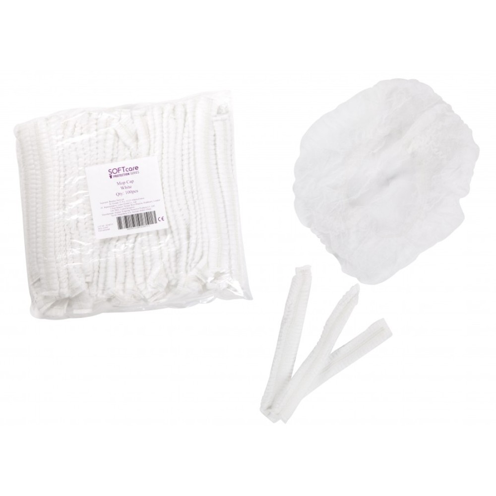Σκουφιά non woven ακορντεόν 100 τμχ
